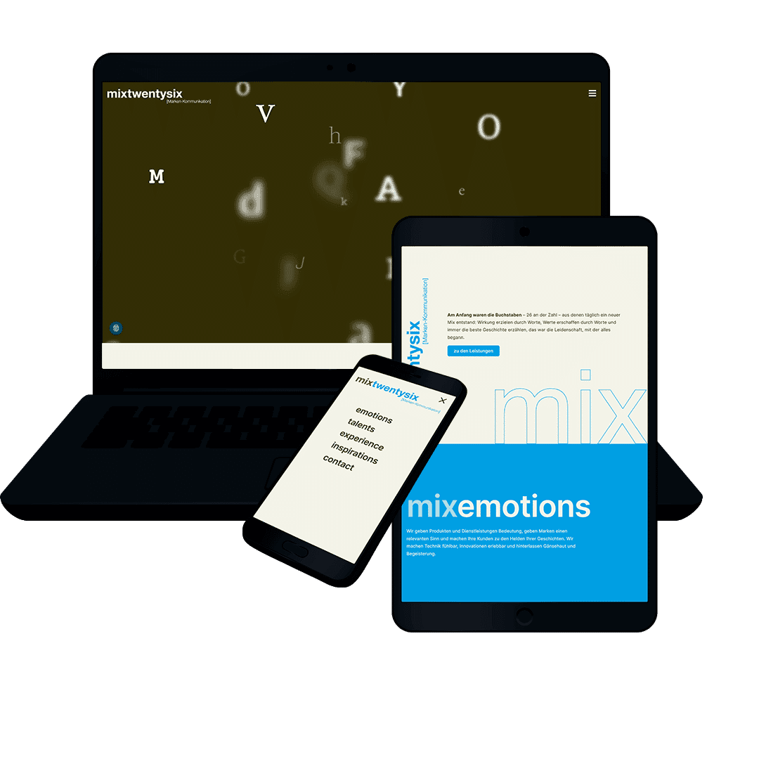 mixtwentysix: Website | Kreation & Umsetzung
