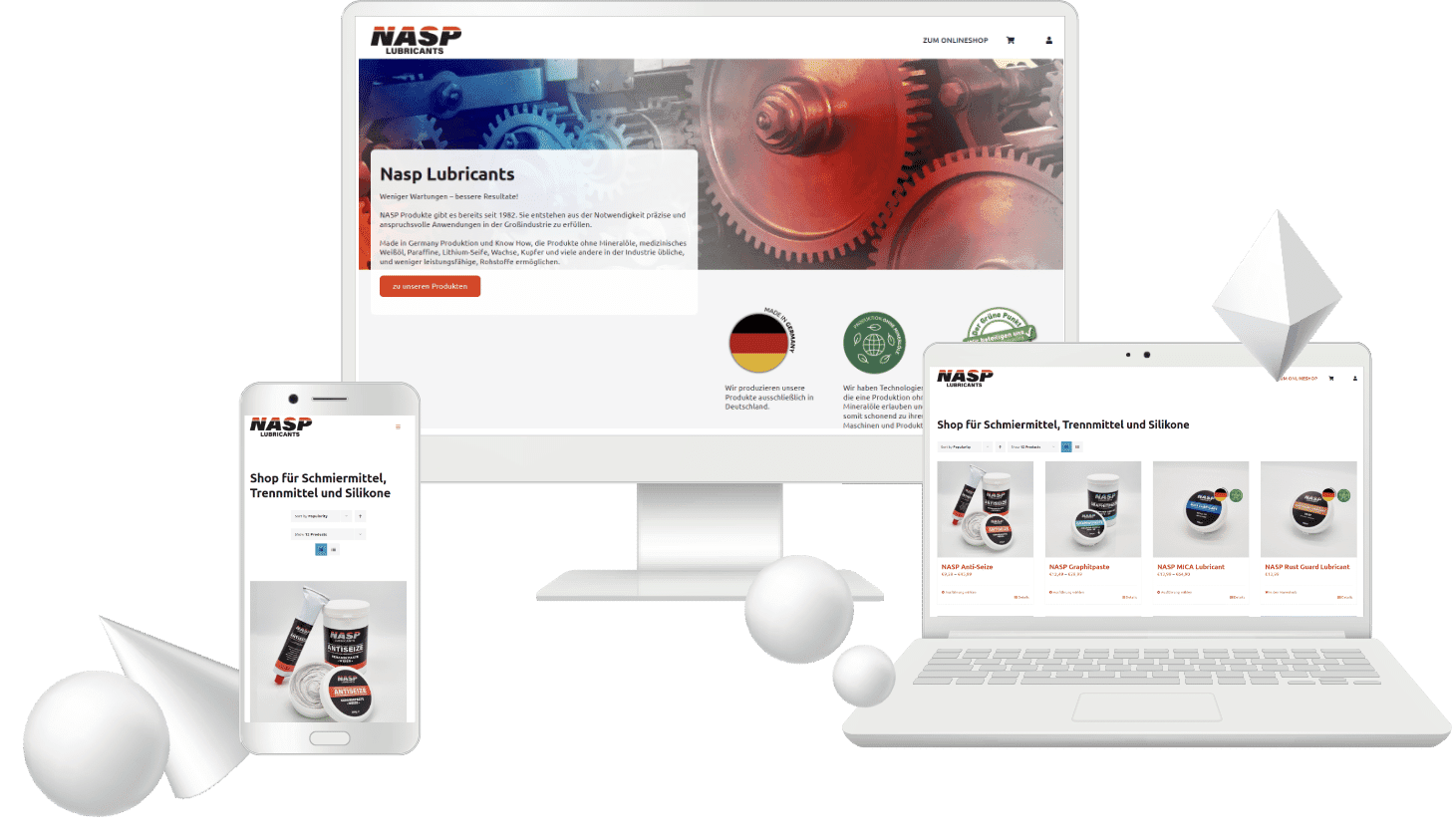 NASP Lubricants: Website | Kreation & Umsetzung